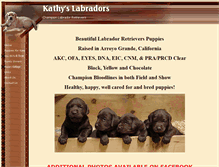 Tablet Screenshot of kathyslabradors.com